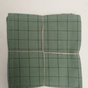 Pack 4 servilletas verde cuadros